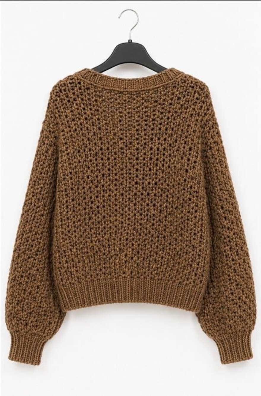 Fab'rik chunky-knit cardigan Toggle Closures Large Excellent Soft Oversized B7 - Picture 4 of 7
